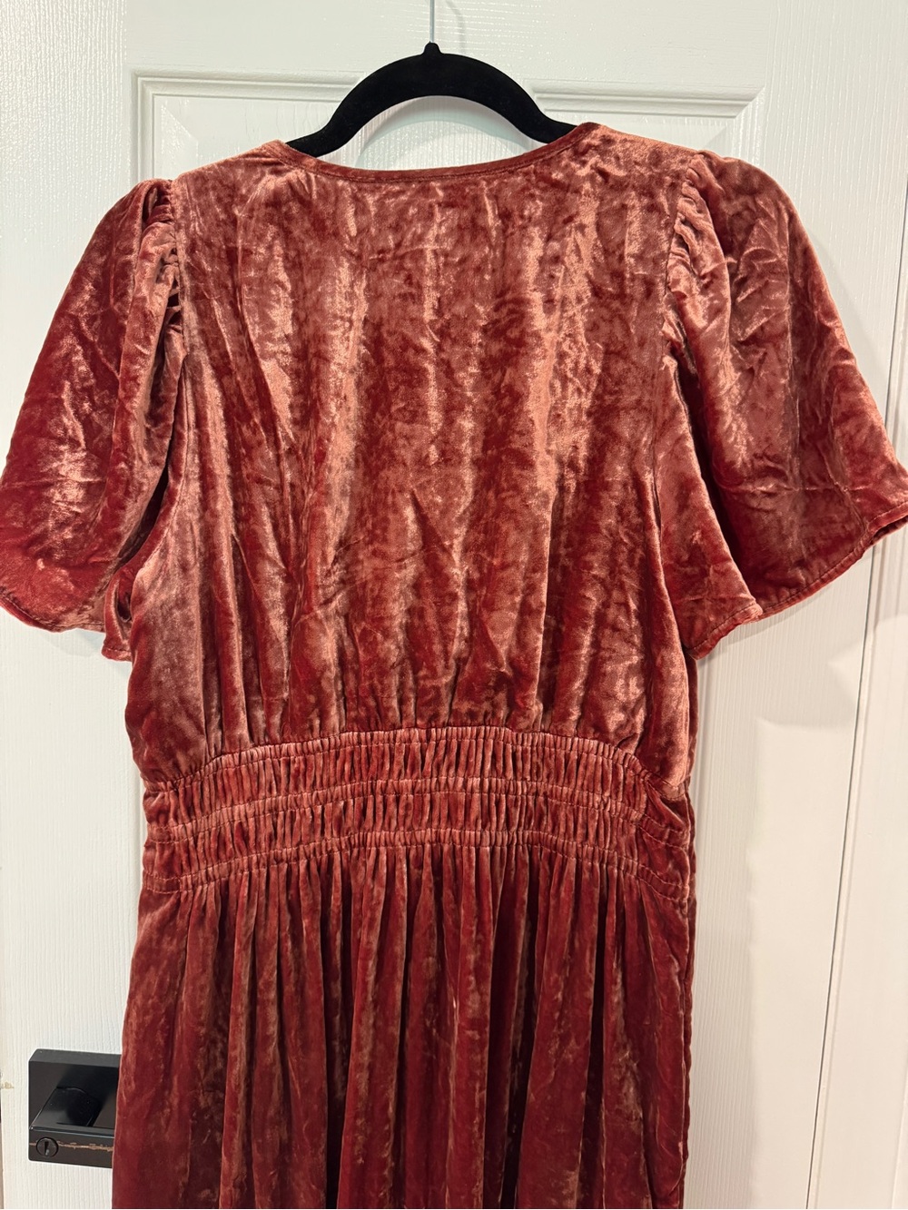 Anthropologie The Somerset Velvet Maxi Dress in Deep Auburn - M - Picture 7 of 9